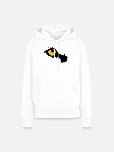Auge des Tigers - Frauen Premium Bio Hoodie - Weiß