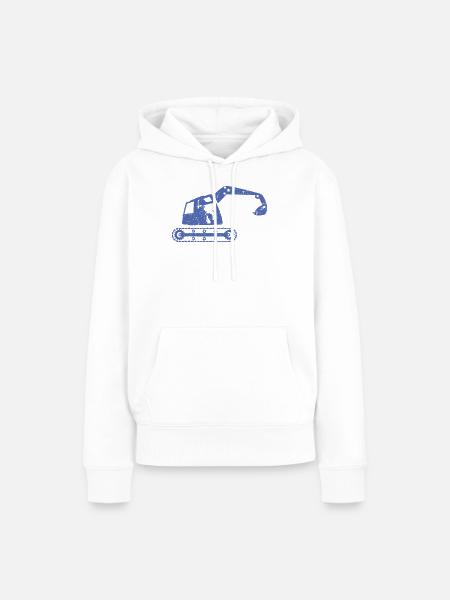 Bagger Baggerfahrer Baugeräteführer - Frauen Premium Bio Hoodie - Weiß
