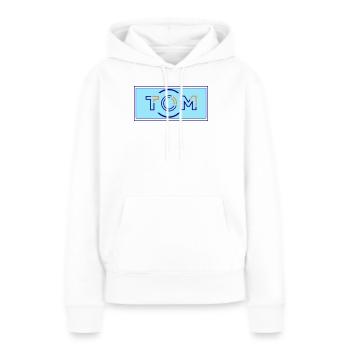 Tom - Sweat à capuche Premium bio Femme - blanc - Devant - Julia (174cm)