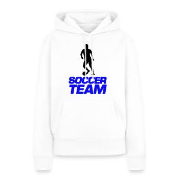 Équipe de football - Sweat à capuche Premium bio Femme - blanc - Devant - Julia (174cm)