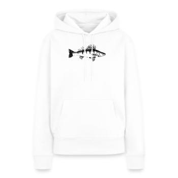 Motif de sandre - Sweat à capuche Premium bio Femme - blanc - Devant - Julia (174cm)