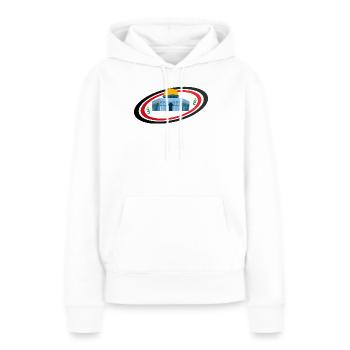Mosquée de Jérusalem Qods Sakhra - Sweat à capuche Premium bio Femme - blanc - Devant - Julia (174cm)