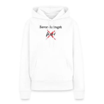 Avant que vous ne demandiez non pas de cadeau de malchance paresseux fantaisie - Sweat à capuche Premium bio Femme - blanc - Devant - Julia (174cm)