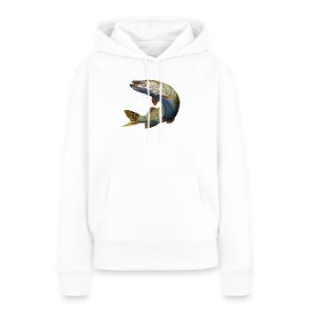 Hecht - Frauen Premium Bio Hoodie - Weiß - Vorne - Julia (174cm)