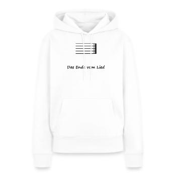 Das Ende vom Lied - Das musikalisches Finale - Frauen Premium Bio Hoodie - Weiß - Vorne - Julia (174cm)
