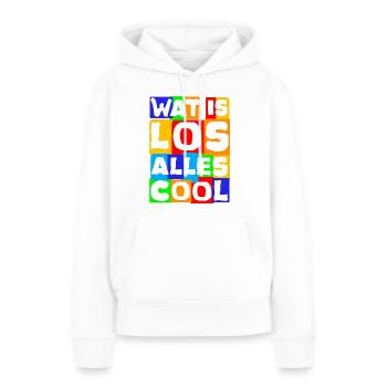 Dire Wat est lâche drôle cadeau - Sweat à capuche Premium bio Femme - blanc - Devant - Julia (174cm)
