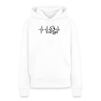 Équipe de football Heartbeat Soccer Blast - Sweat à capuche Premium bio Femme - blanc - Devant - Julia (174cm)