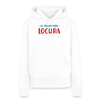 Folie - Sweat à capuche Premium bio Femme - blanc - Devant - Julia (174cm)