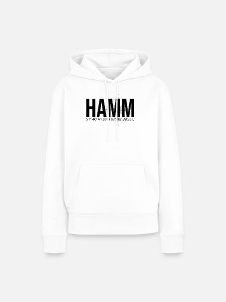 Koordinaten Hamm - Frauen Premium Bio Hoodie - Weiß