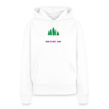 Trailrunning - Run Forest Run - Frauen Premium Bio Hoodie - Weiß - Vorne - Julia (174cm)