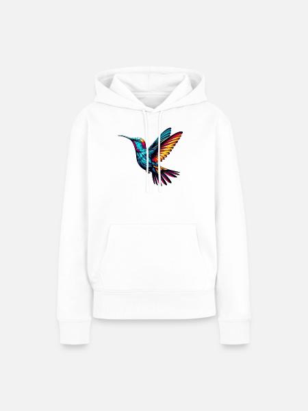 Kolibri - Frauen Premium Bio Hoodie - Weiß