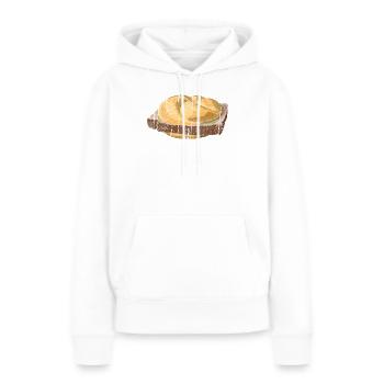 Österreichisch / Bayrische Leberkassemmel - Frauen Premium Bio Hoodie - Weiß - Vorne - Julia (174cm)
