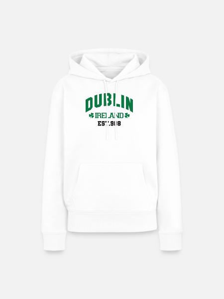 Dublin - Irland - Frauen Premium Bio Hoodie - Weiß