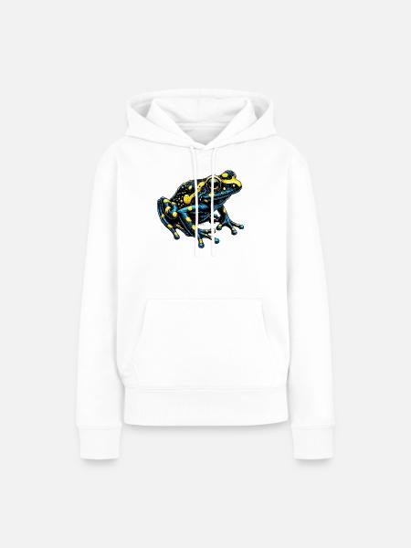 Frosch - Frauen Premium Bio Hoodie - Weiß