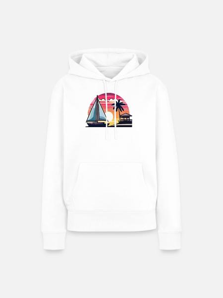 Sommer - Frauen Premium Bio Hoodie - Weiß