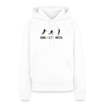 Tennis - Spiel Set Match - Frauen Premium Bio Hoodie - Weiß - Vorne - Julia (174cm)