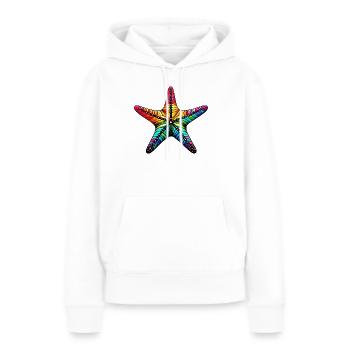 Seestern - Frauen Premium Bio Hoodie - Weiß - Vorne - Julia (174cm)