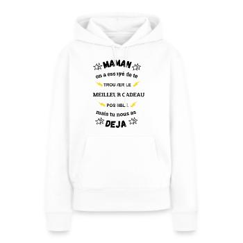 Mom, Best Mother's Day Gift - Women’s Premium Organic Hoodie - white - Front - Julia (174cm)