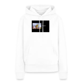 Streetwear Tribute - Sweat à capuche Premium bio Femme - blanc - Devant - Julia (174cm)