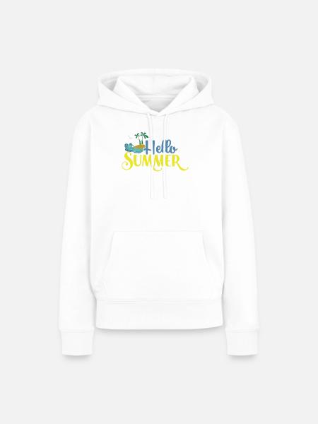 Hallo Summmer - Frauen Premium Bio Hoodie - Weiß