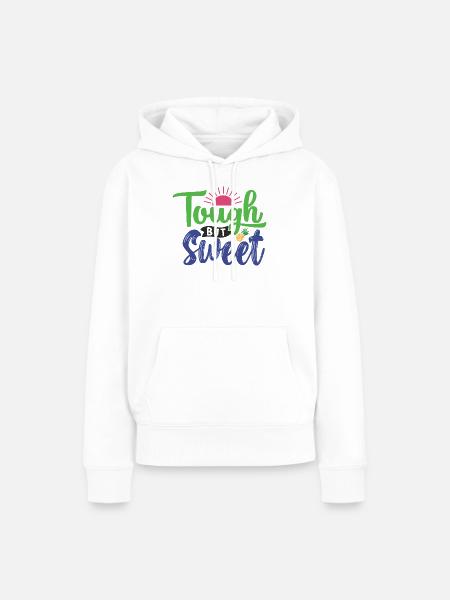 Tough und süß - Frauen Premium Bio Hoodie - Weiß