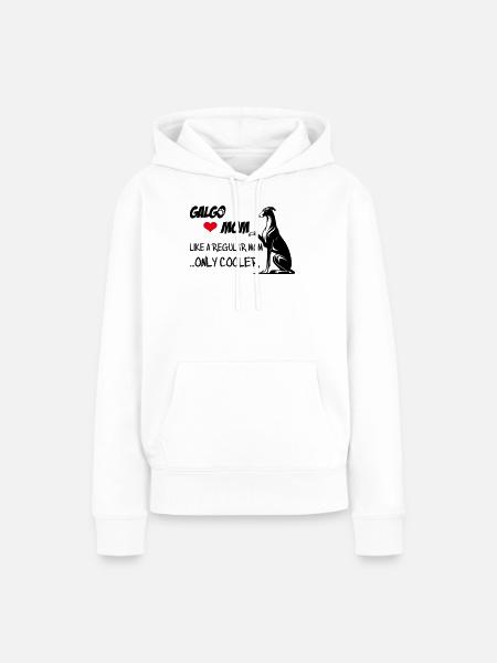 Galgo Mom - Frauen Premium Bio Hoodie - Weiß