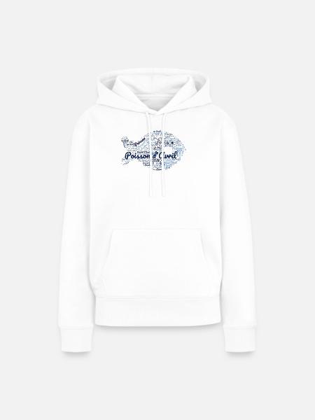 FISCH. APRILSCHERZ - Frauen Premium Bio Hoodie - Weiß