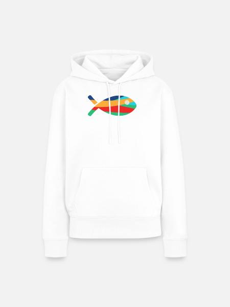 FISCH. - Frauen Premium Bio Hoodie - Weiß