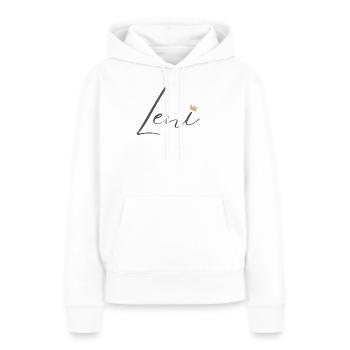 Princess Leni Crown Hemd – Name mit Buchstabe L - Frauen Premium Bio Hoodie - Weiß - Vorne - Julia (174cm)