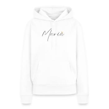 Prinzessin Maria Kronenhemd – Name mit Buchstabe M - Frauen Premium Bio Hoodie - Weiß - Vorne - Julia (174cm)