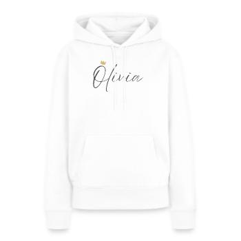 Chemise esthétique Olivia Princess Crown Girl - Sweat à capuche Premium bio Femme - blanc - Devant - Julia (174cm)