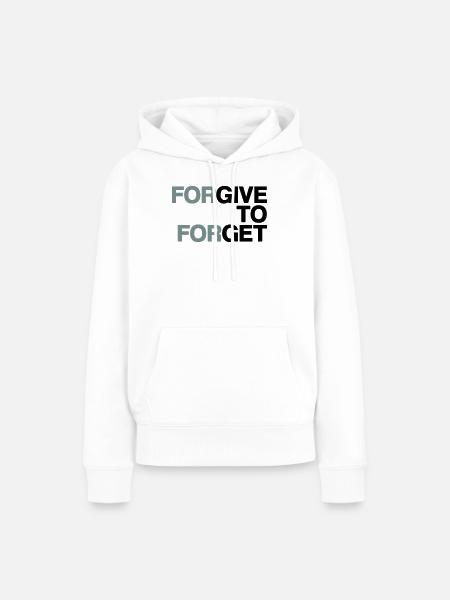 Forgive to forget - Frauen Premium Bio Hoodie - Weiß