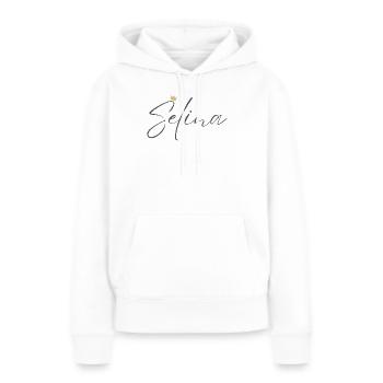 Selina Princess Crown, Esthétique Chemise - Sweat à capuche Premium bio Femme - blanc - Devant - Julia (174cm)