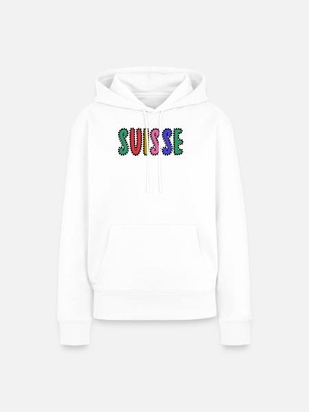 SCHWEIZ - Frauen Premium Bio Hoodie - Weiß