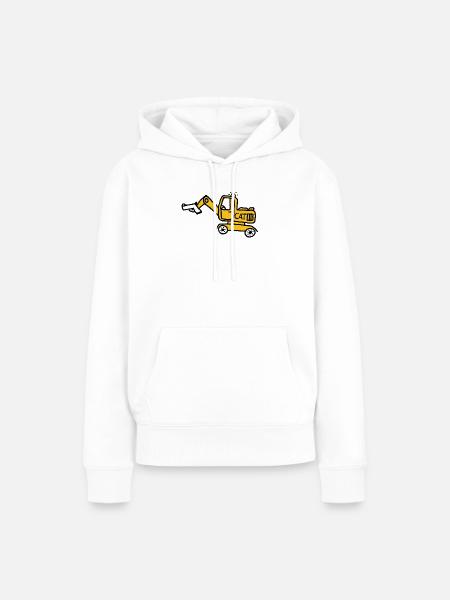 Baugefahr - Frauen Premium Bio Hoodie - Weiß