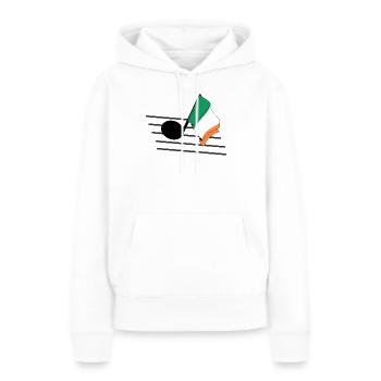 Drapeau de tonalité de musique drapeau Irlande - Sweat à capuche Premium bio Femme - blanc - Devant - Julia (174cm)