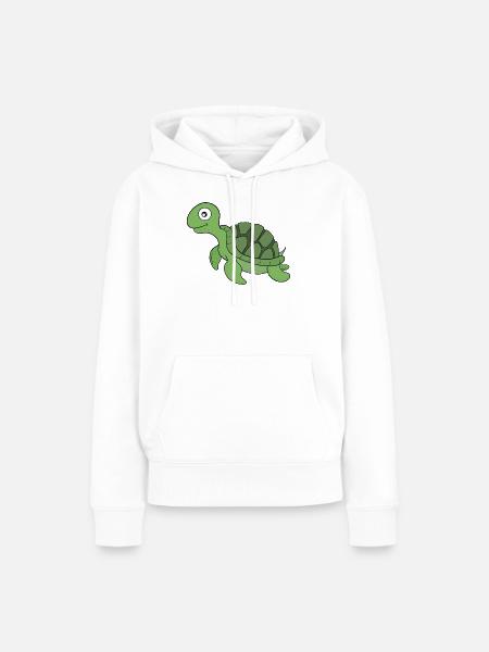 Eine freundliche Schildkröte - Frauen Premium Bio Hoodie - Weiß