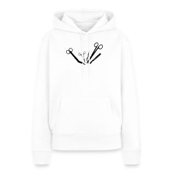Outils d’exploitation - Sweat à capuche Premium bio Femme - blanc - Devant - Julia (174cm)