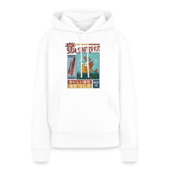 Kit de démarrage Sushi - Sweat à capuche Premium bio Femme - blanc - Devant - Julia (174cm)