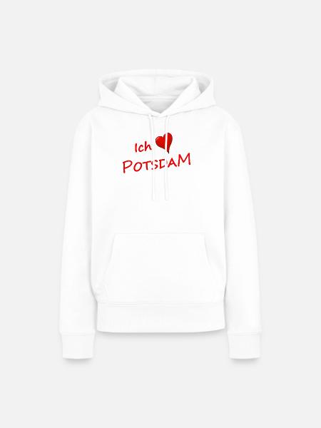 ICH LIEBE POTSDAM - Frauen Premium Bio Hoodie - Weiß