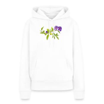 GENTIANE - Sweat à capuche Premium bio Femme - blanc - Devant - Julia (174cm)