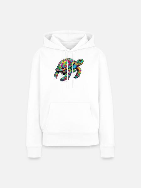 Schildkröte - Frauen Premium Bio Hoodie - Weiß