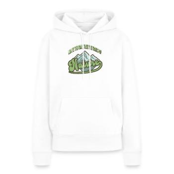 Pour les amoureux de la nature - Sweat à capuche Premium bio Femme - blanc - Devant - Julia (174cm)