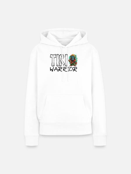 Tiki Krieger Kollektion - Frauen Premium Bio Hoodie - Weiß