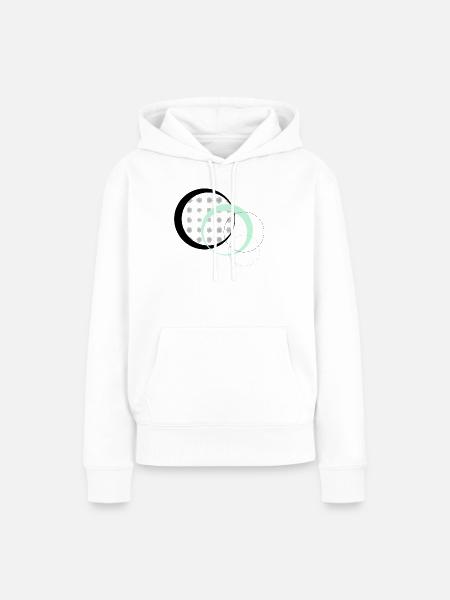Kosmische Kreise - Frauen Premium Bio Hoodie - Weiß