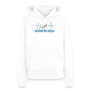Schnorcheln Herzschlag - Frauen Premium Bio Hoodie - Weiß - Vorne - Julia (174cm)