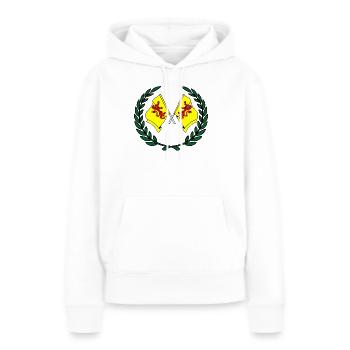 Flaggen der Provinz Südholland mit Lorbeerkranz - Frauen Premium Bio Hoodie - Weiß - Vorne - Julia (174cm)