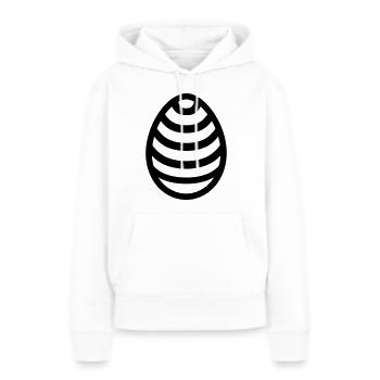 Oeuf de Pâques - Sweat à capuche Premium bio Femme - blanc - Devant - Julia (174cm)