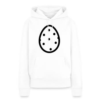 Oeuf - Sweat à capuche Premium bio Femme - blanc - Devant - Julia (174cm)
