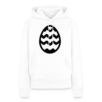 Oeuf - Sweat à capuche Premium bio Femme - blanc - Devant - Julia (174cm)